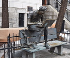 Student Using Laptop sculpture